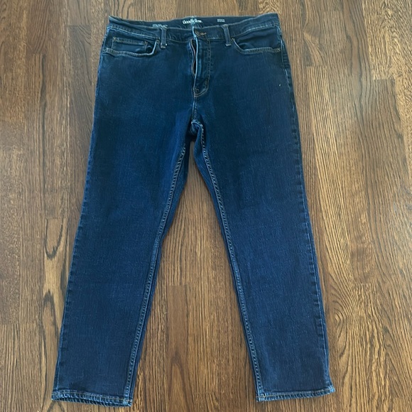 Goodfellow & Co Men’s 38x30 Athletic Fit Jeans Medium/Dark Wash - Picture 1 of 8
